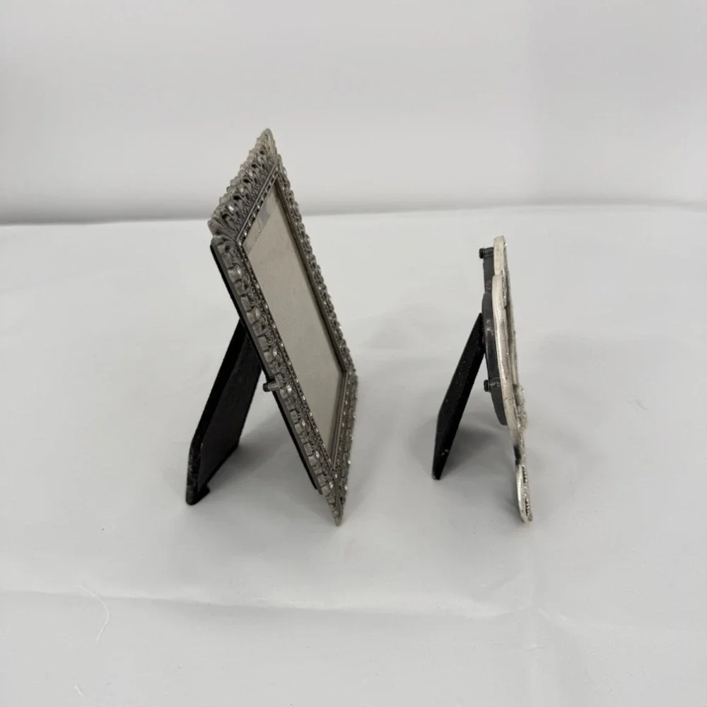 Picture Frame‎ Set of 2 Rhinestone Ornate Victorian Romantic Filigree Decor
